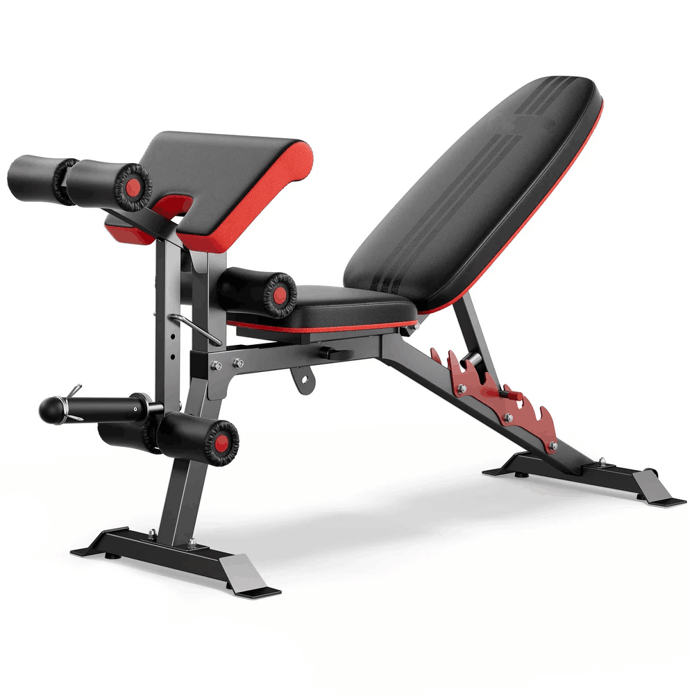 Adjustable Weight Bench with 7 Backrest Pad Positions Workout Bench - 23.83 x 68.11 x 55.12in